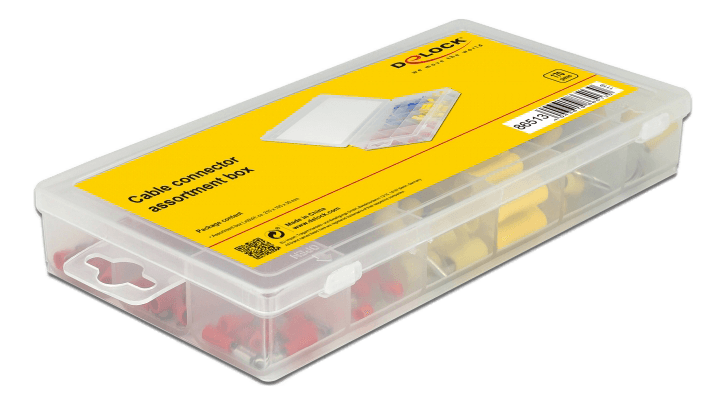 DELOCK - Cable connector assortment box 170 pieces coloured
