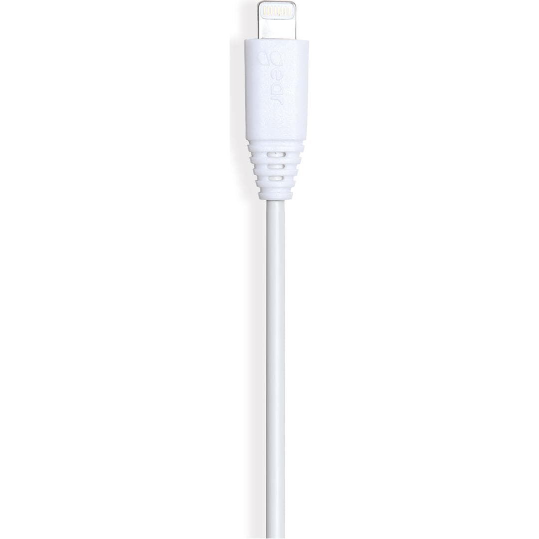GEAR - Ladekabel Lightning to USB-A 0.3m Hvit Rund Kabel