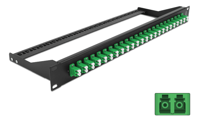 DELOCK - 19? Fibre Patch Panel 24 port LC Duplex green