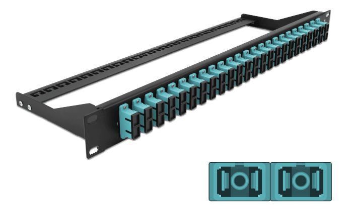 DELOCK - 19? Fibre Patch Panel 24 port SC Duplex aqua
