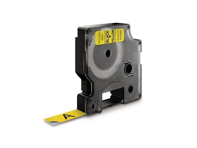 DYMO - D1 12mm, Sort/Gul