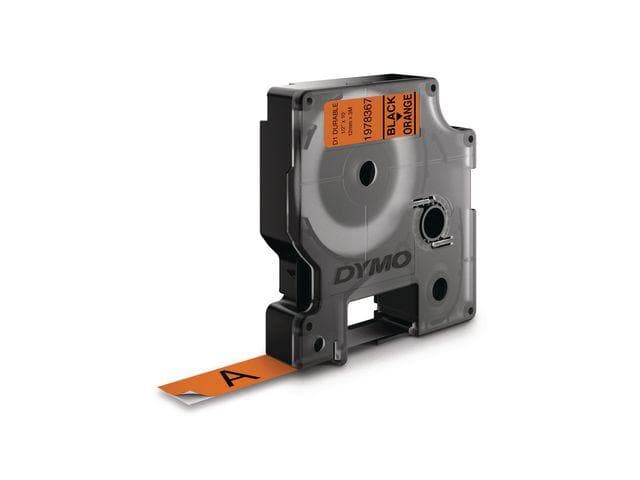 DYMO - D1 tape Extra Strong 12mmx3m black/orange