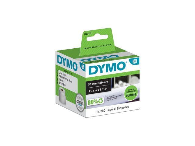 DYMO - LW Large address labels - Low-Entry Volume, 89x36mm, 1x260