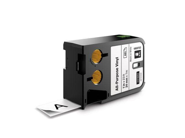 DYMO - XTL TAPE VINYL PERMANENT ENDLESSLY 24MM X 7M BLACK SUPL