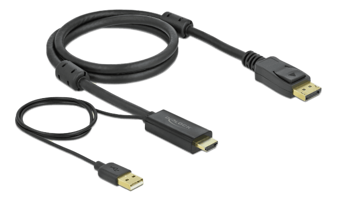 DELOCK - HDMI to DisplayPort cable 4K 30 Hz 1 m