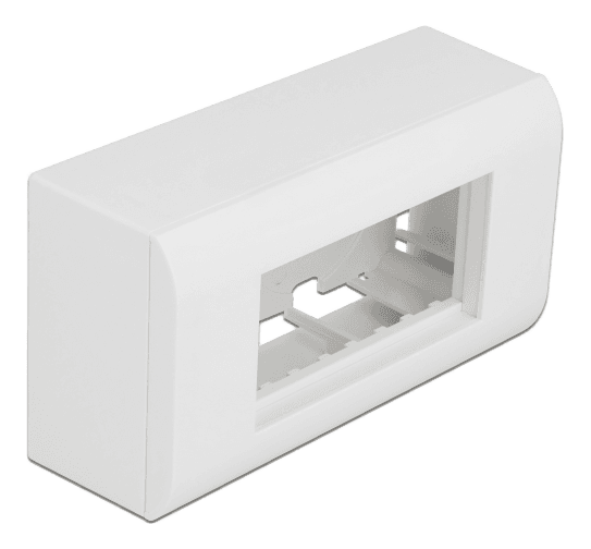 DELOCK - Surface-mounted Housing for Easy 45 Modules 152 x 82 mm, white