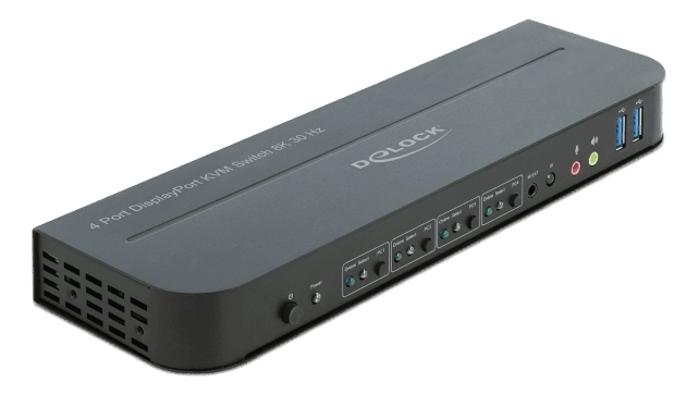DELOCK - 1Delock DisplayPort 1.4 KVM Switch 8K 30 Hz with USB 3.0 and Audio