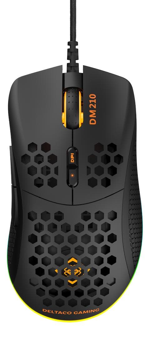 DELTACO - DM210 lightweight gaming mouse, RGB, black