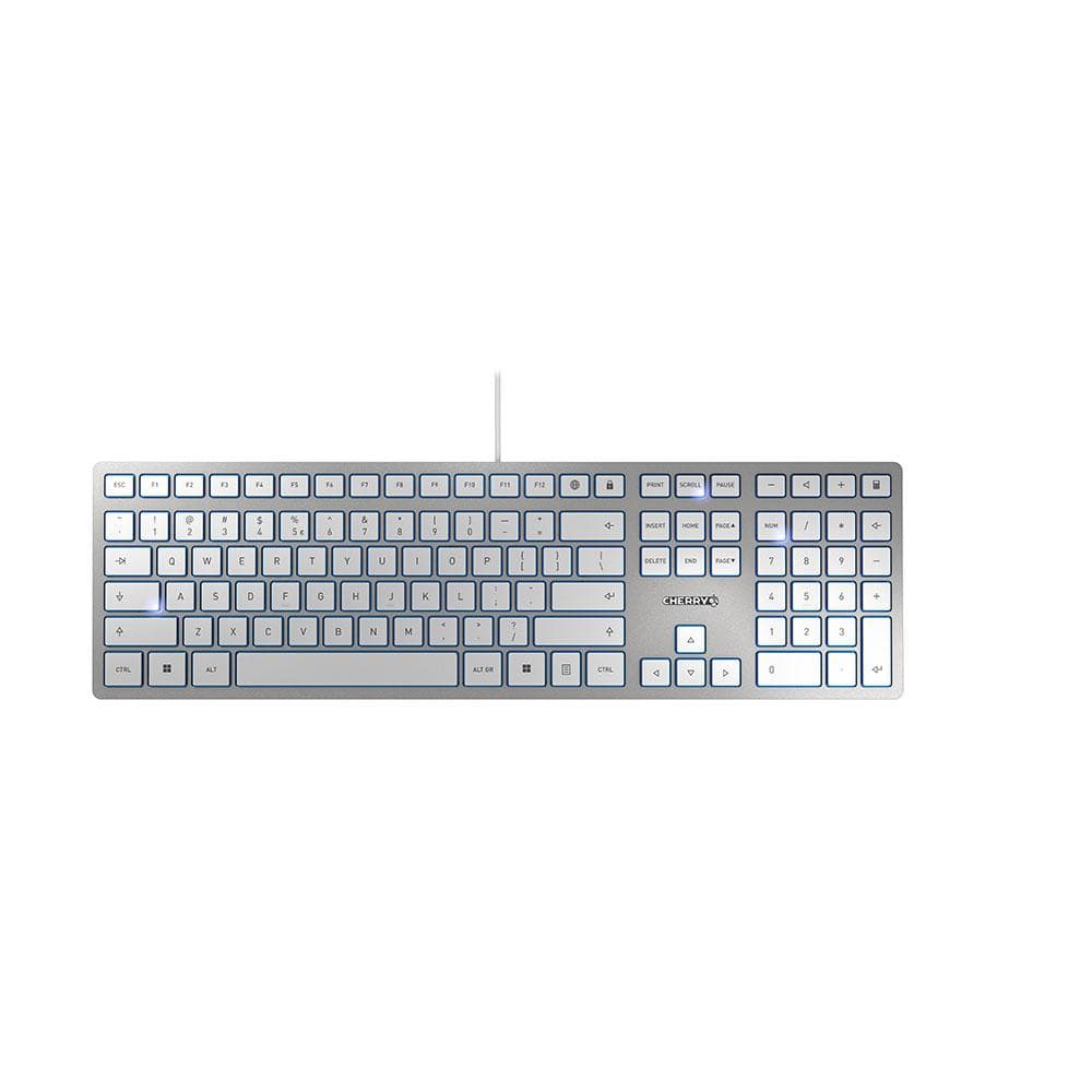 CHERRY - KC6000 SLIM KB US INTL SI/WH US INTL - SILVER/WHITE PERP