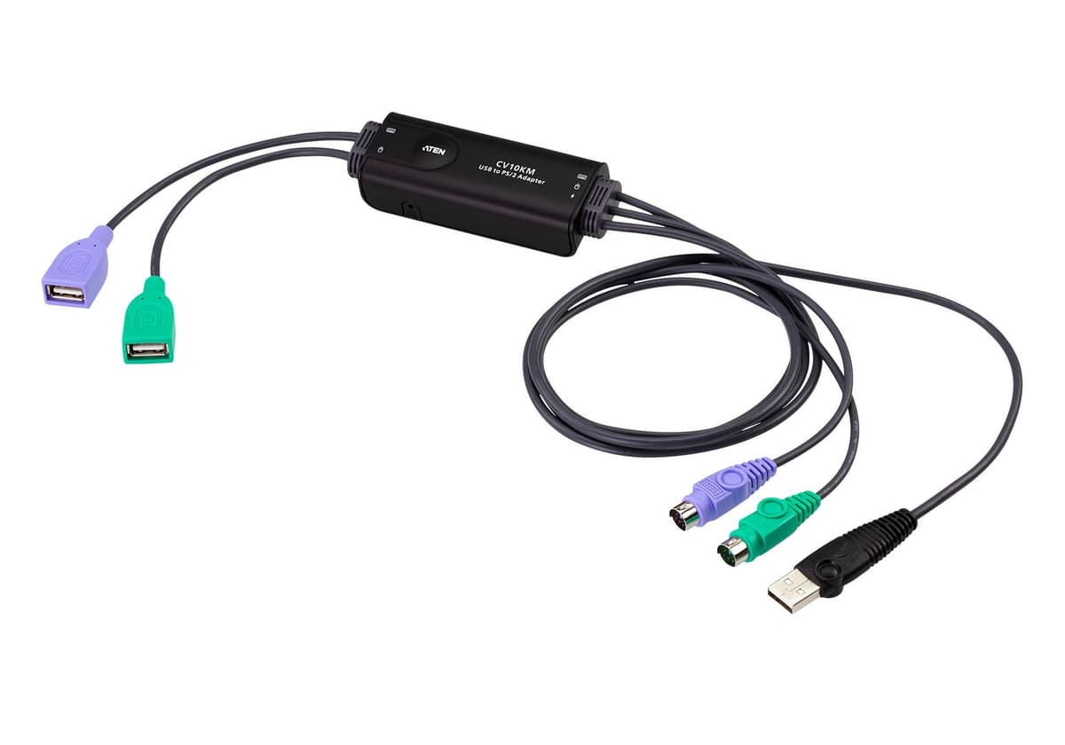 ATEN - Converts USB keyboard and mouse into PS/2 (80cm)
