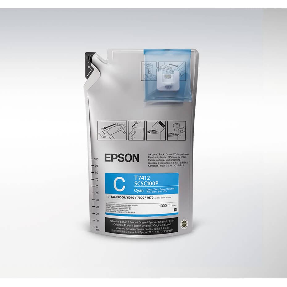 EPSON - Ink UltraChrome DS T741200 1L Cyan