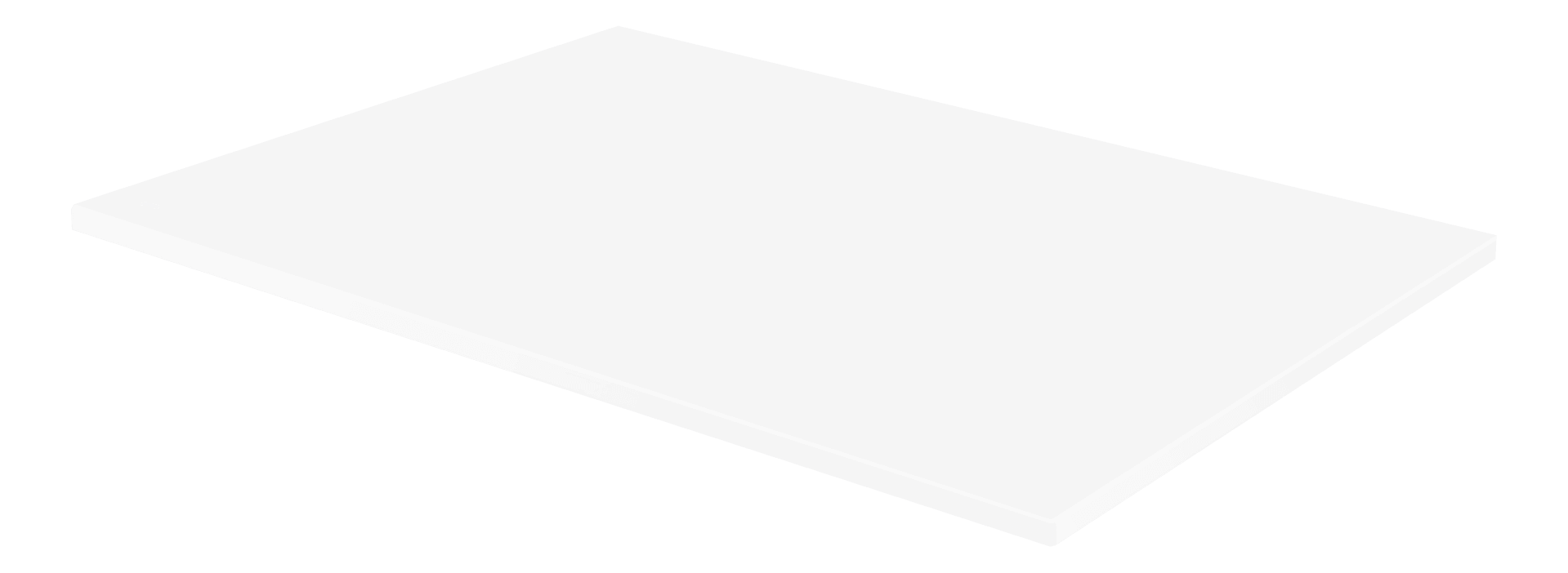 DELTACO - OFFICE Bordplate, 1500 x 750 x 25 mm, laminat, hvit