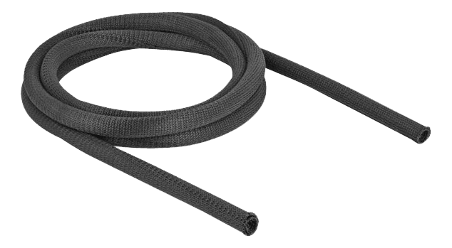 DELOCK - Woven Sleeve self-closing heat-resistant 2 m x 13 mm black