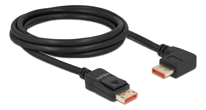DELOCK - DL-87063Delock DisplayPort cable male straight to male 90° right angle