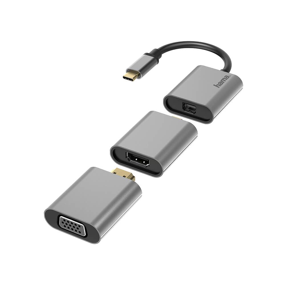 HAMA - - Video/lyd-adaptersett Grå
