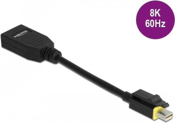 DELOCK - Mini DisplayPort 1.4 to DisplayPort adapter with latch 8K 60 Hz