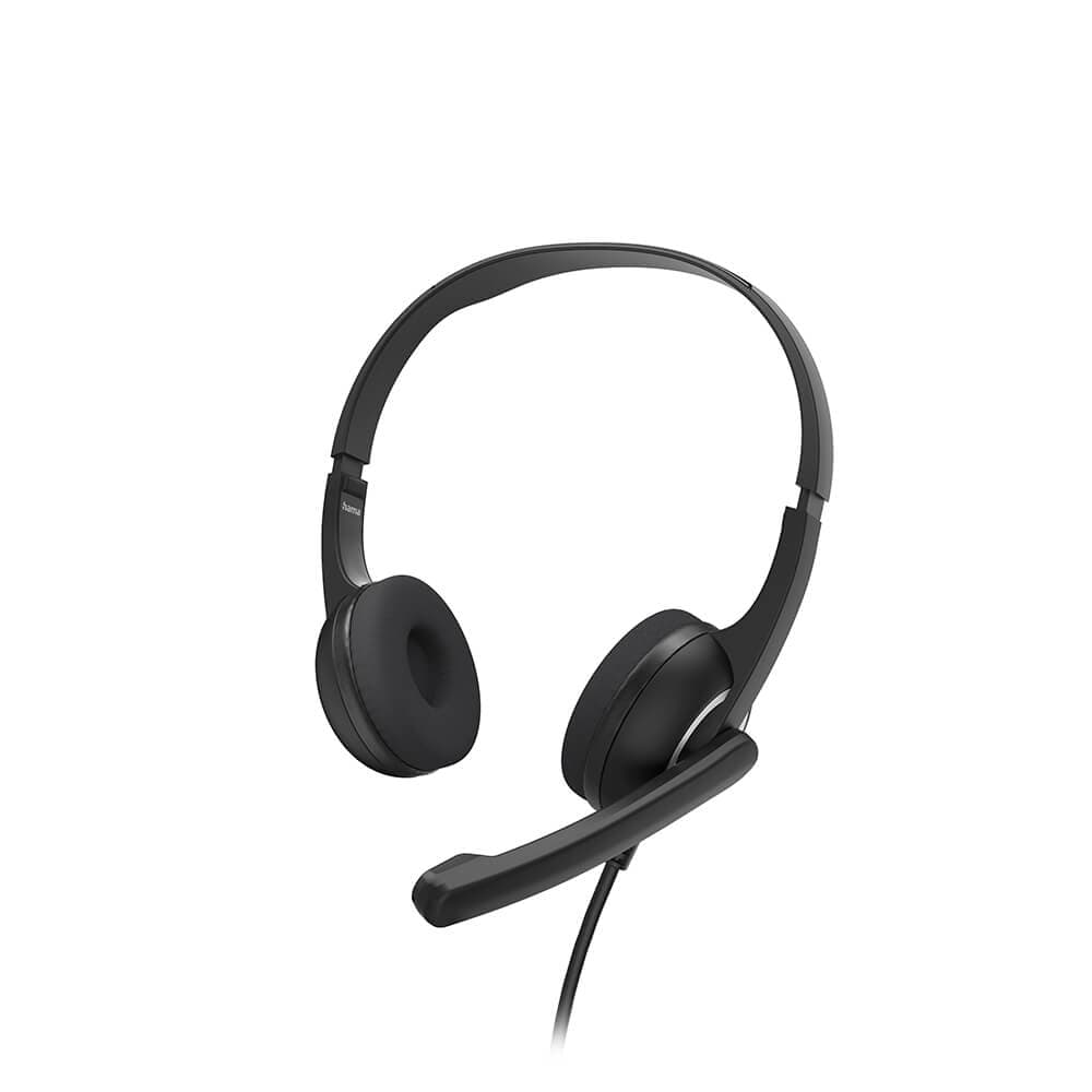 HAMA - Headset PC Office Stereo On-Ear HS-USB250 V2 Black