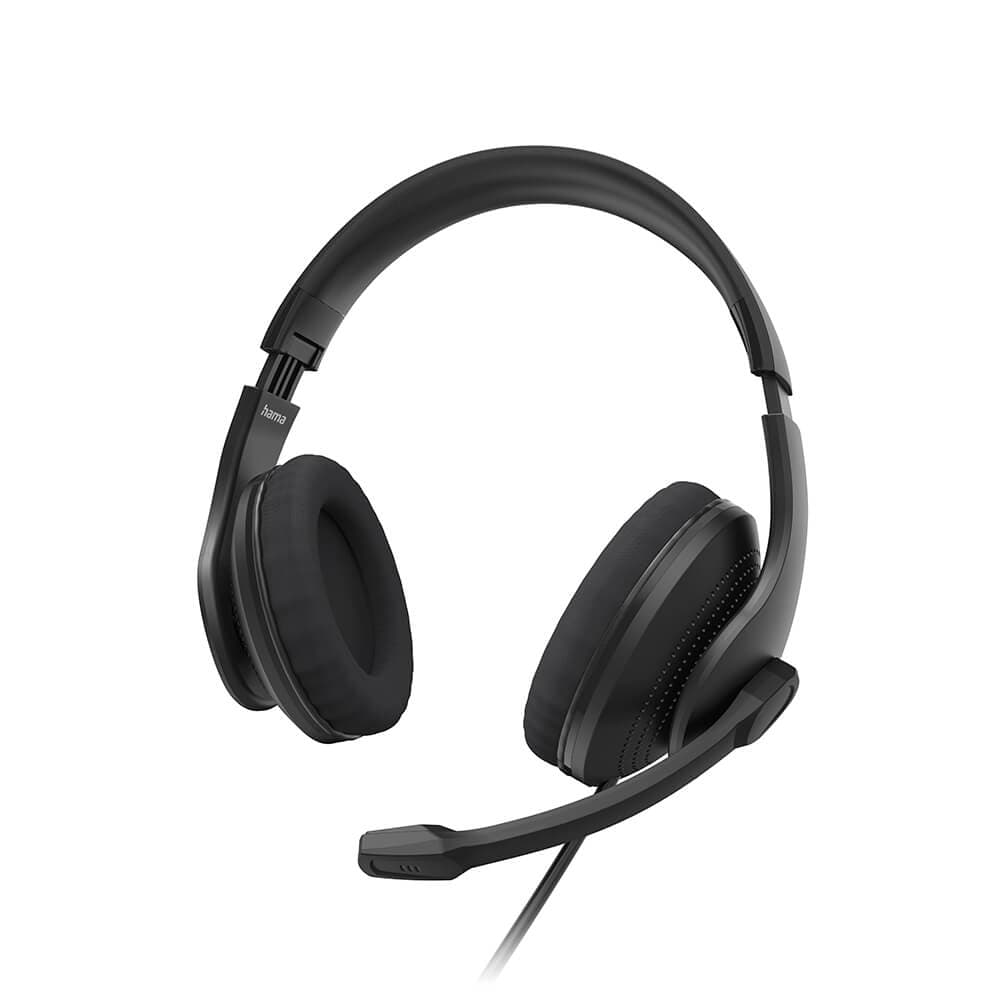 HAMA - Headset PC Office Stereo Over-Ear HS-USB300 V2 Black