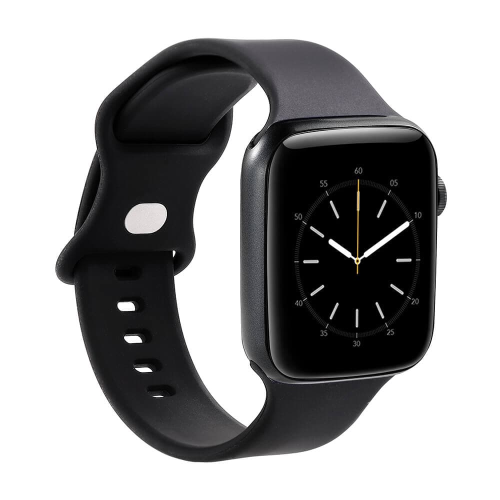 GEAR - Watchband Silicone BLACK Apple Watch 42/44/45