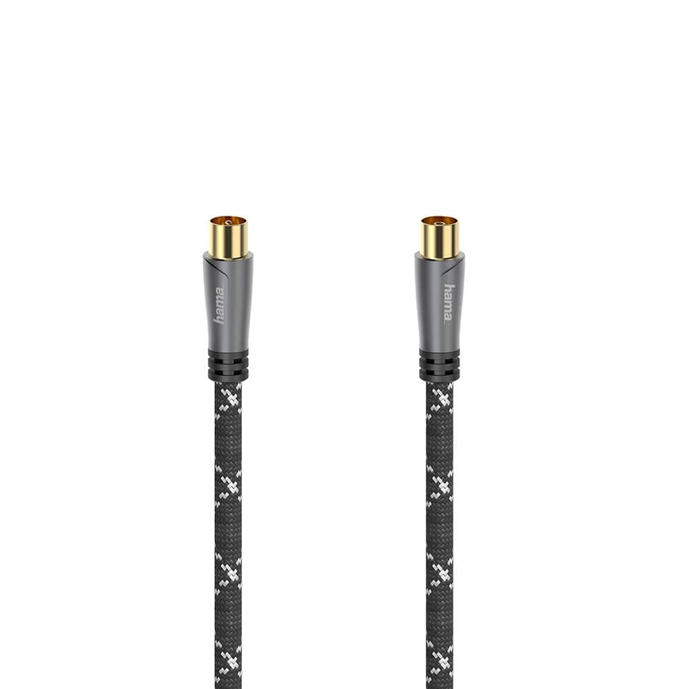 HAMA - Cable Antenna 120dB Black/Grey 10.0m