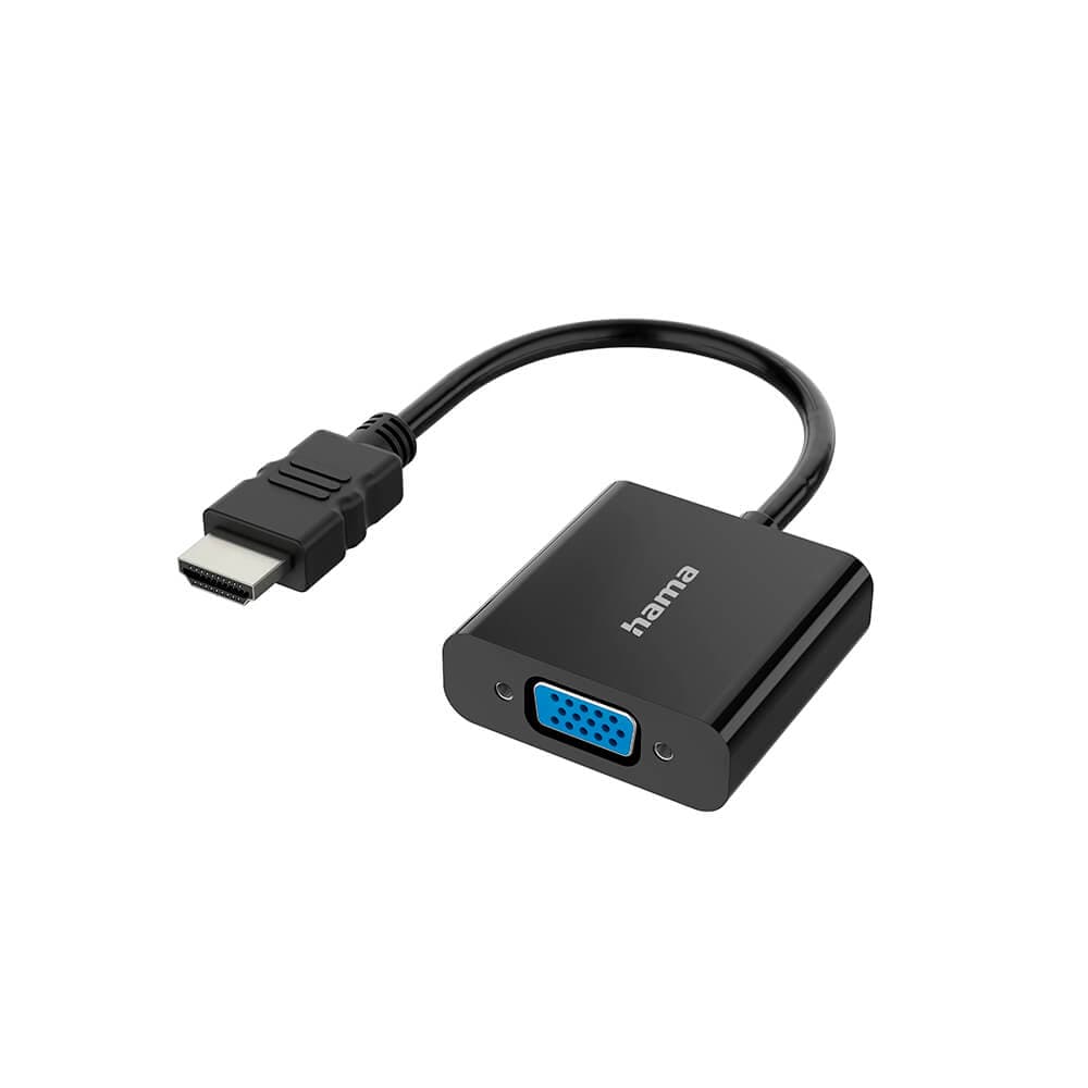 HAMA - Adapter HDMI-VGA Full-HD 1080p Black