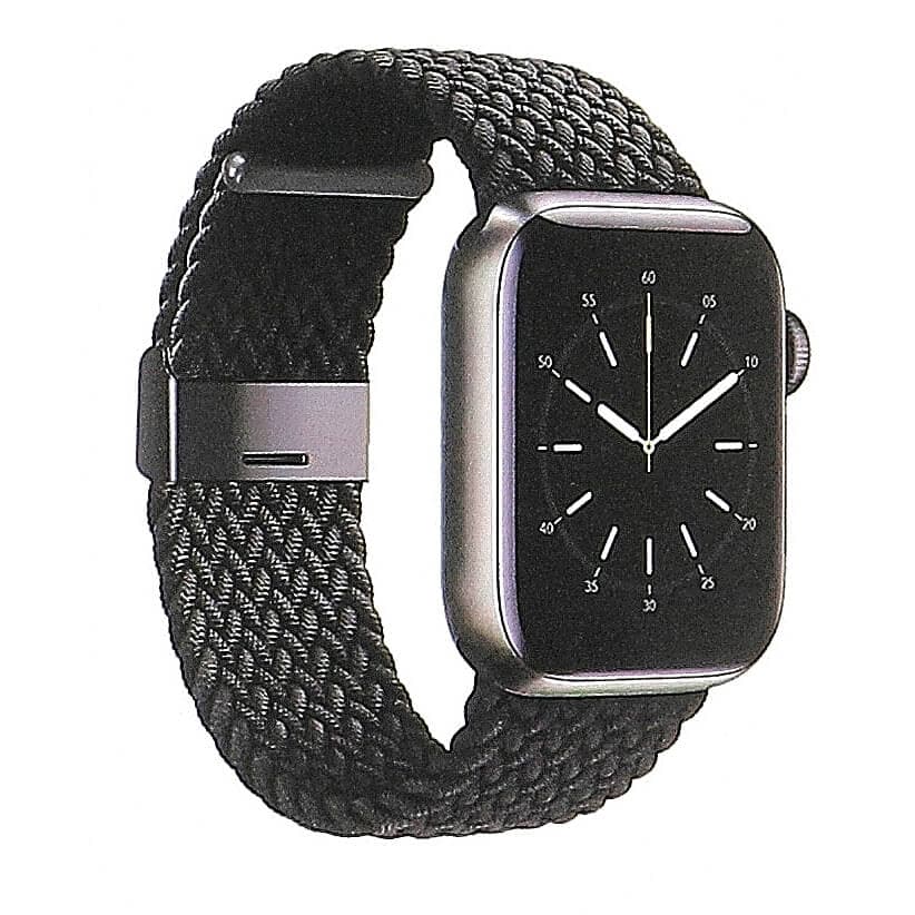 GEAR - Watchband Braided BLACK Apple Watch 42/44/45