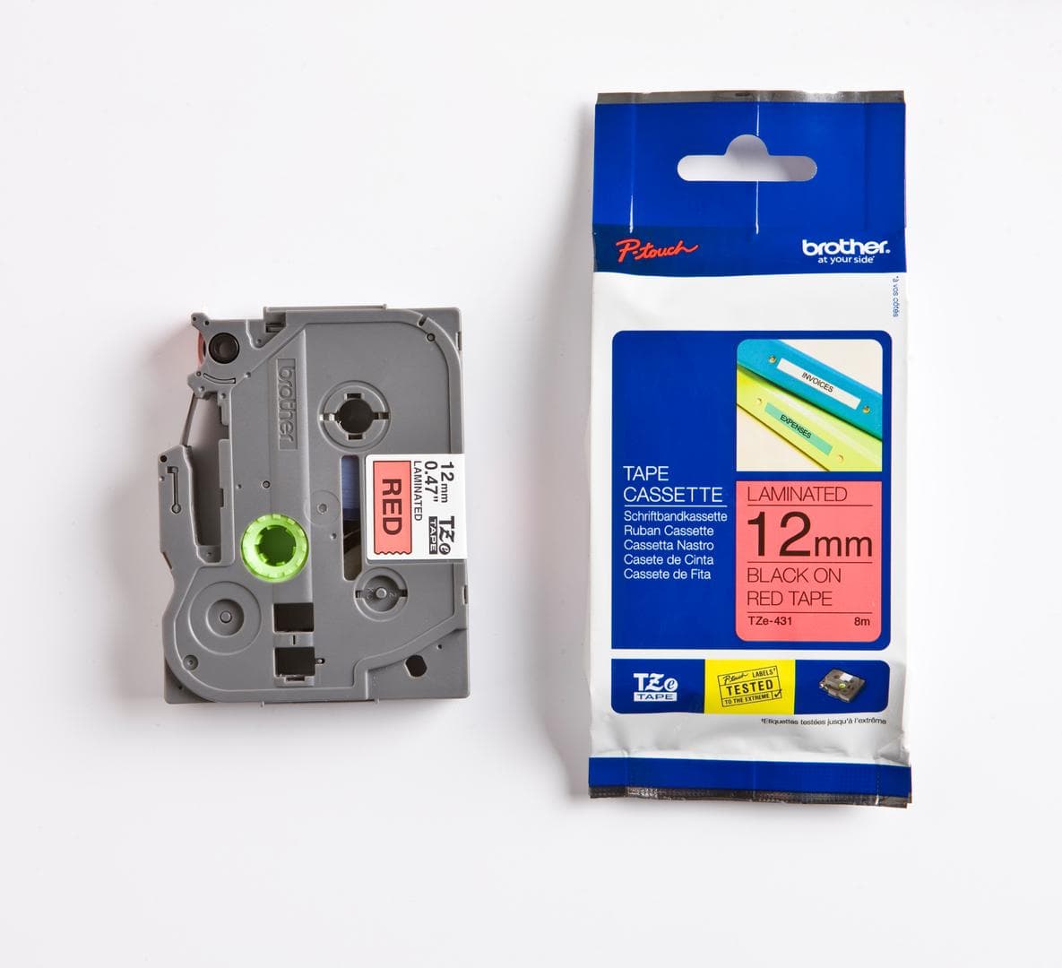 BROTHER - Tape BROTHER TZe-431 12mmx8m sort/rød