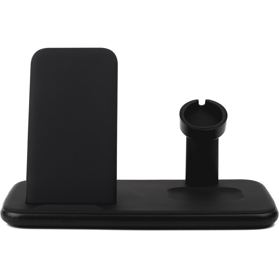 GEAR - Trådløs Tripple QI Lader USB-C Tilk. 20W totalt  Svart Mobil/Watch/Airpods