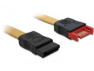 DELOCK - SATA/SAS-kabel, 6Gbps, förlängning ha-ho, rak-rak, 0,3m