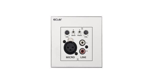 ECLER - 2 IN mixer talkover wall panel