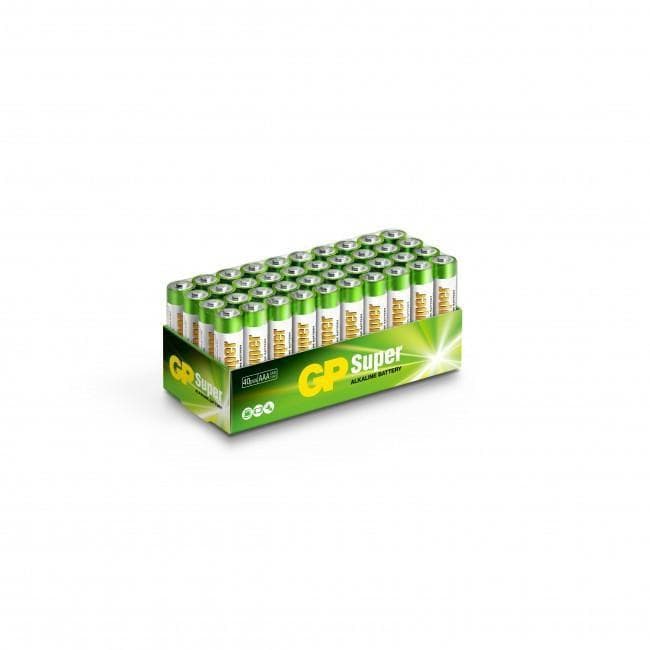GP - Super Alkaline Battery, Size AAA, 24A/LR03, 1.5V, 40-pack