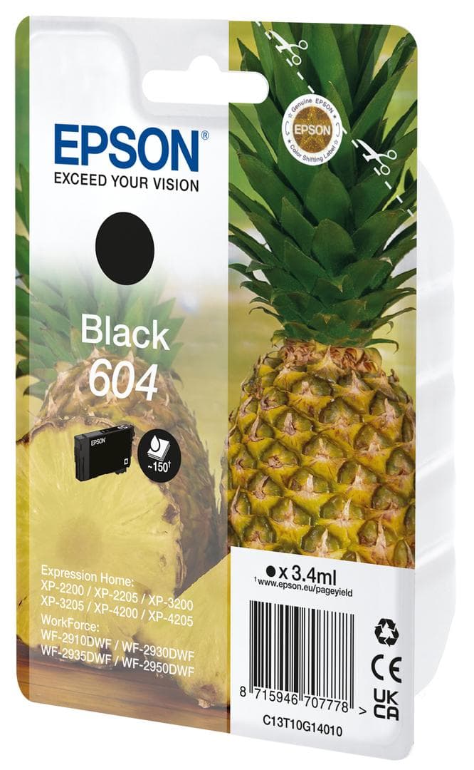 EPSON - Ink/604 Pineapple 3.4ml BK SEC