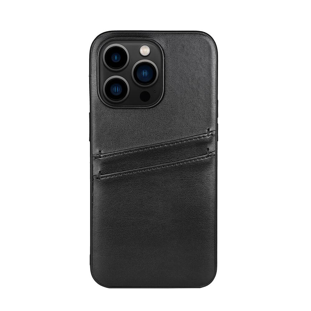 BUFFALO - Back cover PU 2 card iPhone 14 Pro 6,1" Black