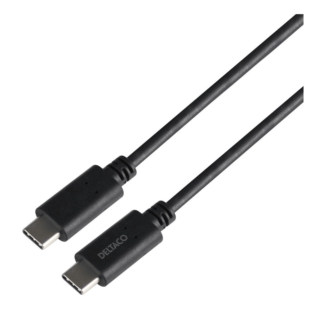 DELTACO - USB3.2 gen1, USB-C - USB-C, 5A EPR, 2m, black