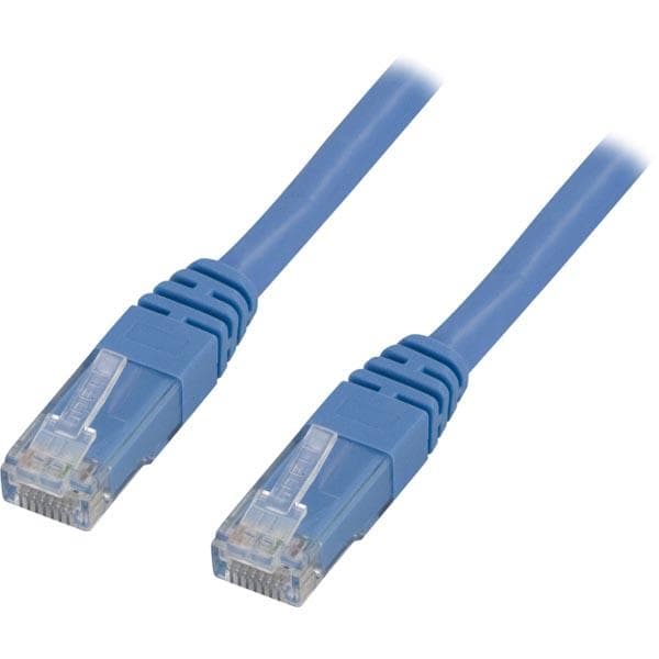 DELTACO - Connecting cable - RJ-45 (male) to RJ-45 (male) - 15 m - UTP - CAT 6 - blue