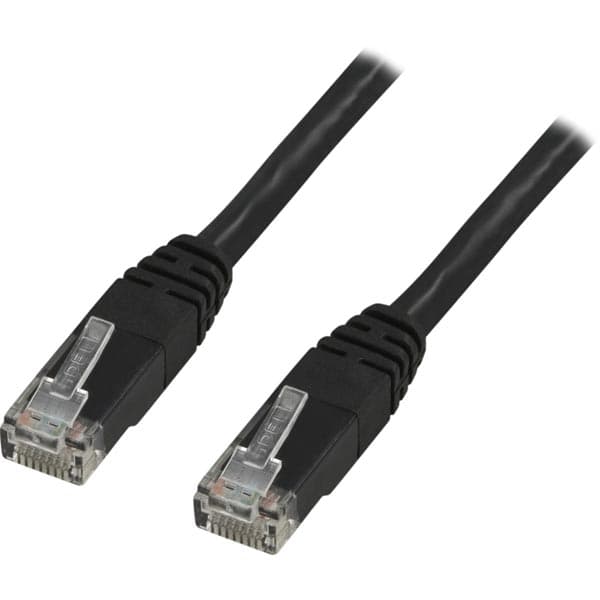 DELTACO - Connecting cable - RJ-45 (male) to RJ-45 (male) - 15 m - UTP - CAT 6 - multi-wire - black