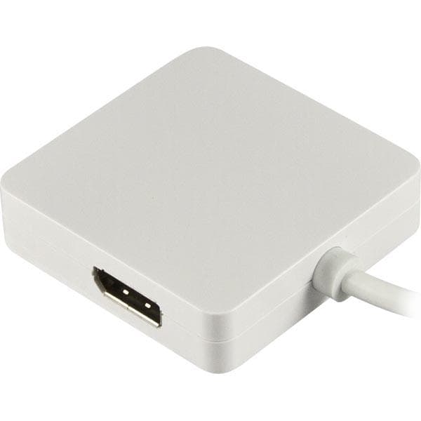 DELTACO - Mini DisplayPort to DVI / HDMI / VGA adapter, 0.15m, white