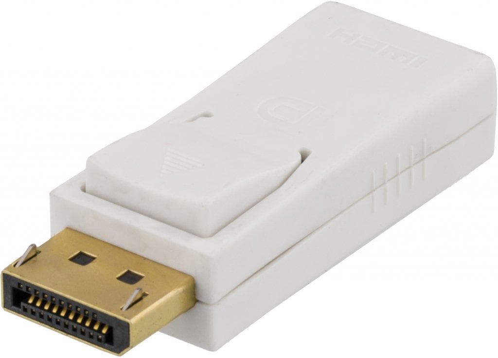 DELTACO - Videoadapter DisplayPort / HDMI White