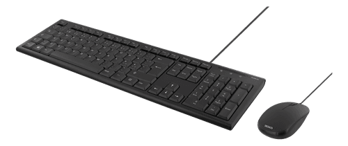 DELTACO - Keyboard and mouse set, PAN Nordic, USB, Black