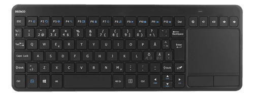 DELTACO - Wireless mini kb, USB nano, nordic,86 keys, black
