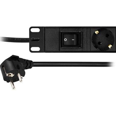DELTACO - GT-8531 Power distribution unit 8-plug 16A Black