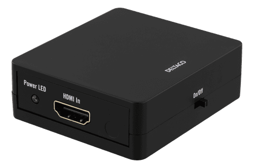 DELTACO - HDMI splitter, 1x HDMI in, 2x HDMI out, 6,75 Gbit/s, black