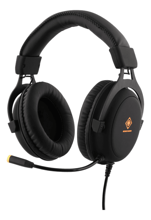 DELTACO - GAMING GAM-030 headset, LED, 2x3,5mm + USB, black