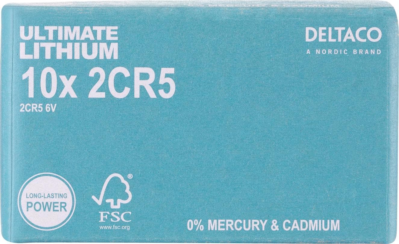 DELTACO - Ultimate Lithium, 6V, 2CR5, 10 pk