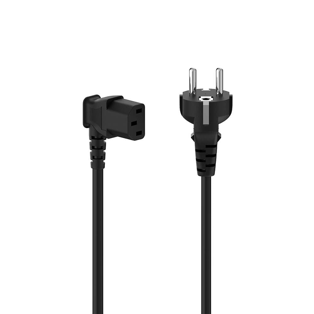 HAMA - Power Cable Angled 3-pole Black 5.0m