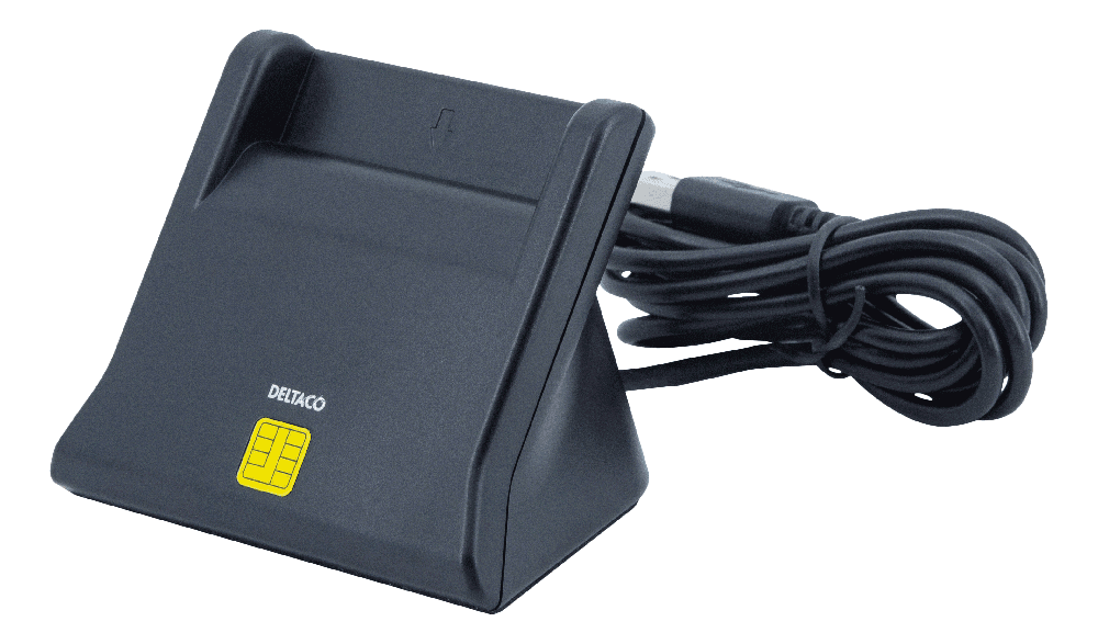 DELTACO - UCR-156 Smart card reader, USB, black