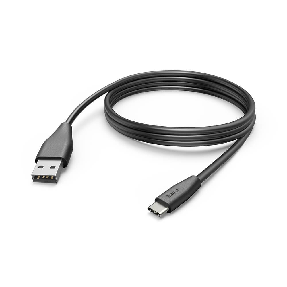 HAMA - Charging Cable USB-A to USB-C Black 3.0m