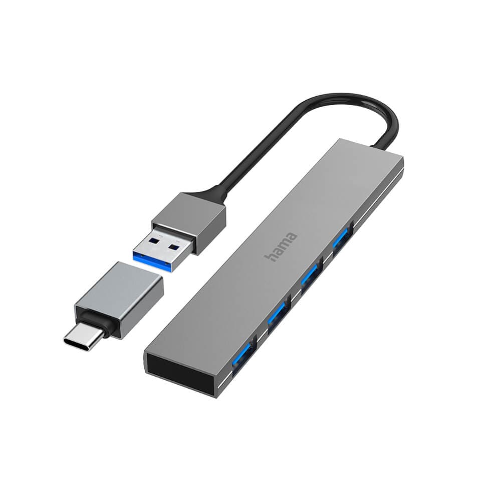HAMA - Hub USB-A 3.2 4x Ports 5 Gbit/s USB-C Adapter