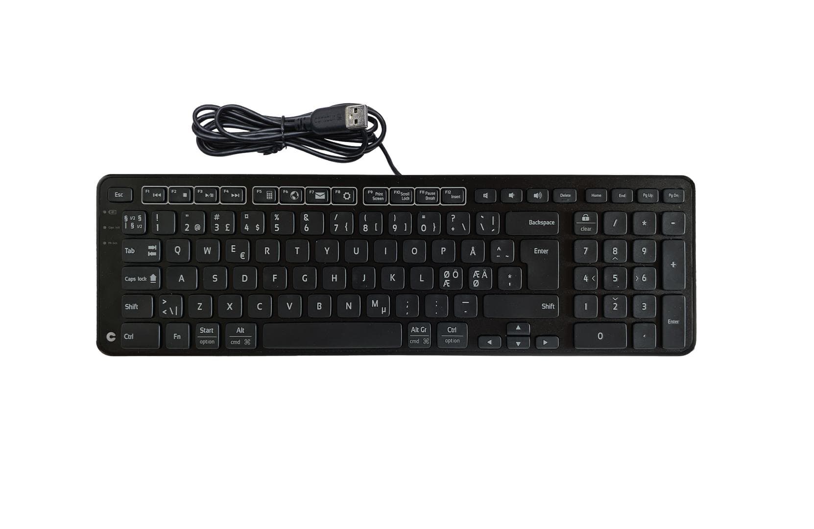 CONTOUR DESIGN - Balance Kablet Pan Nordic Svart Tastatur