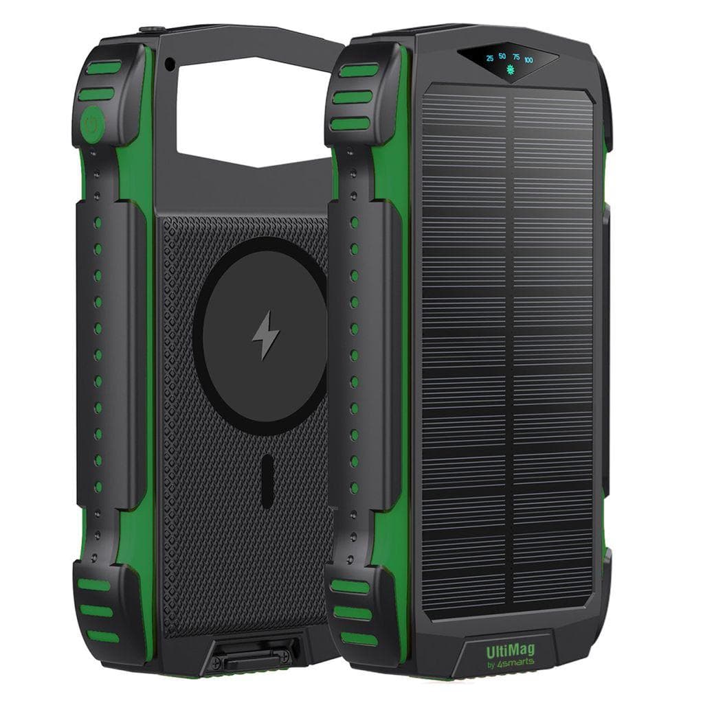 4smarts - Solar Power Bank Rugged TitanPack UltiMag 20000mAh green